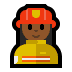 👩🏾‍🚒 woman firefighter: medium-dark skin tone display on Windows